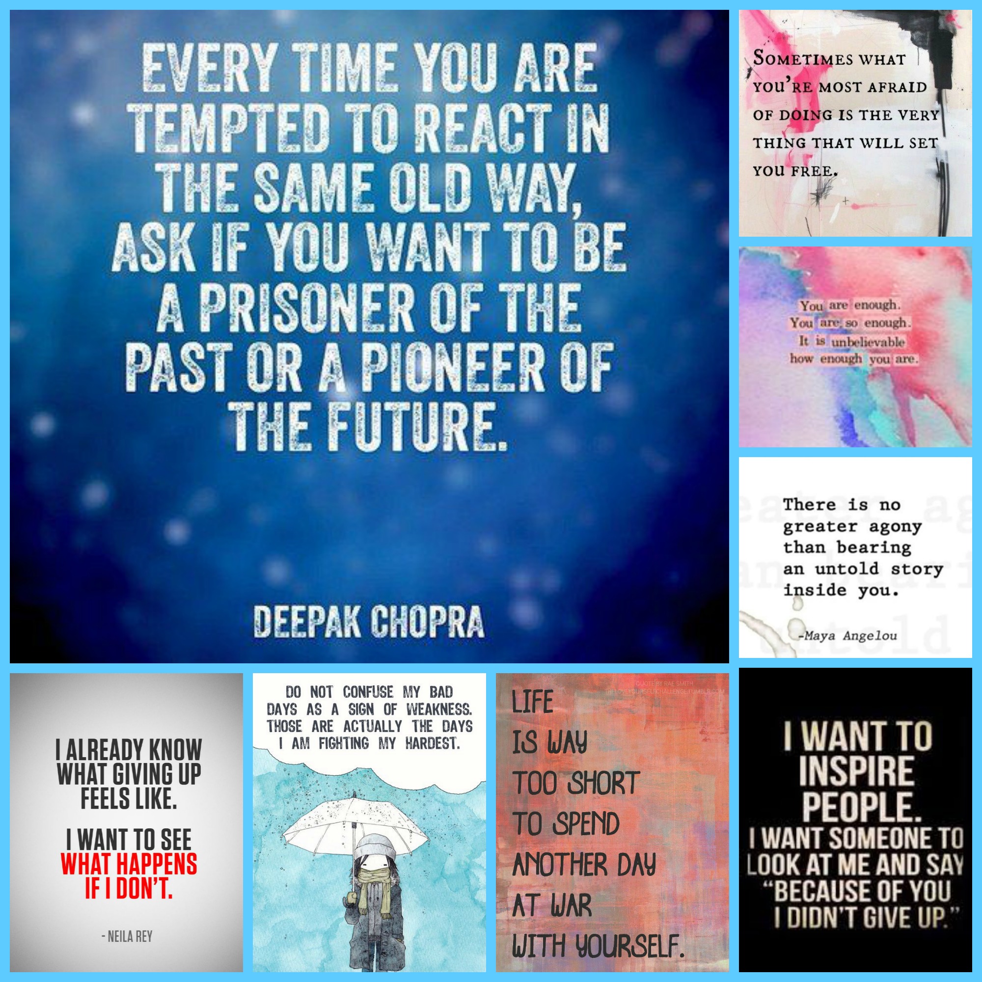 Inspirational quote collage